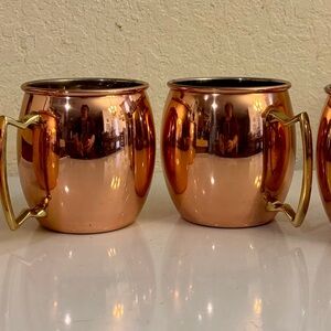 Copper ODI Mule Mugs with Gold Handles Made in India